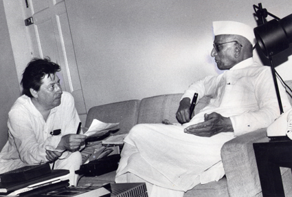 Bertil Falk with Morarji Desai